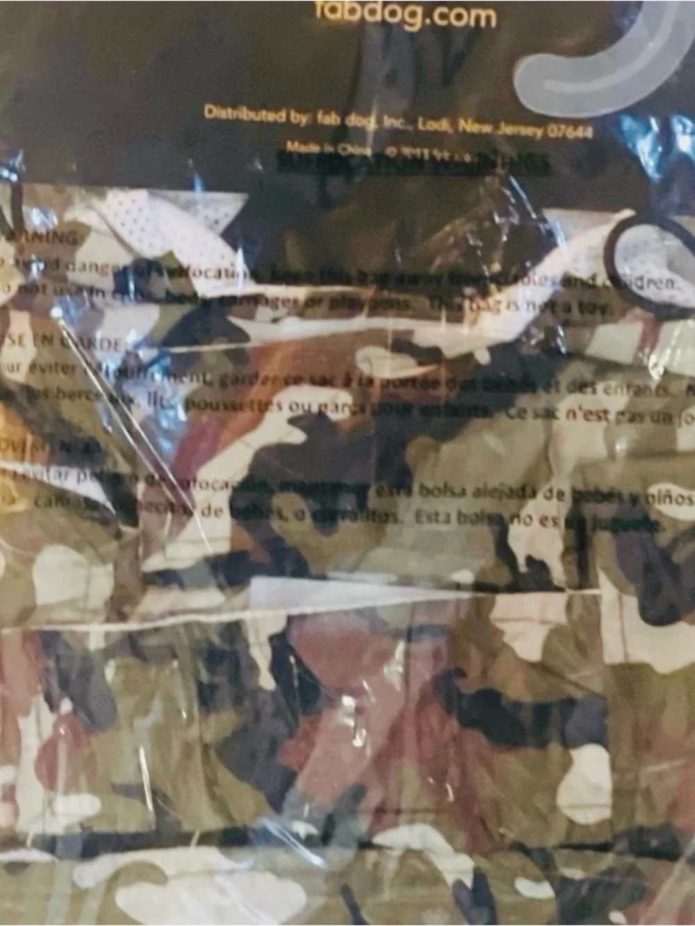 Fab dog® Camo Packaway Raincoat